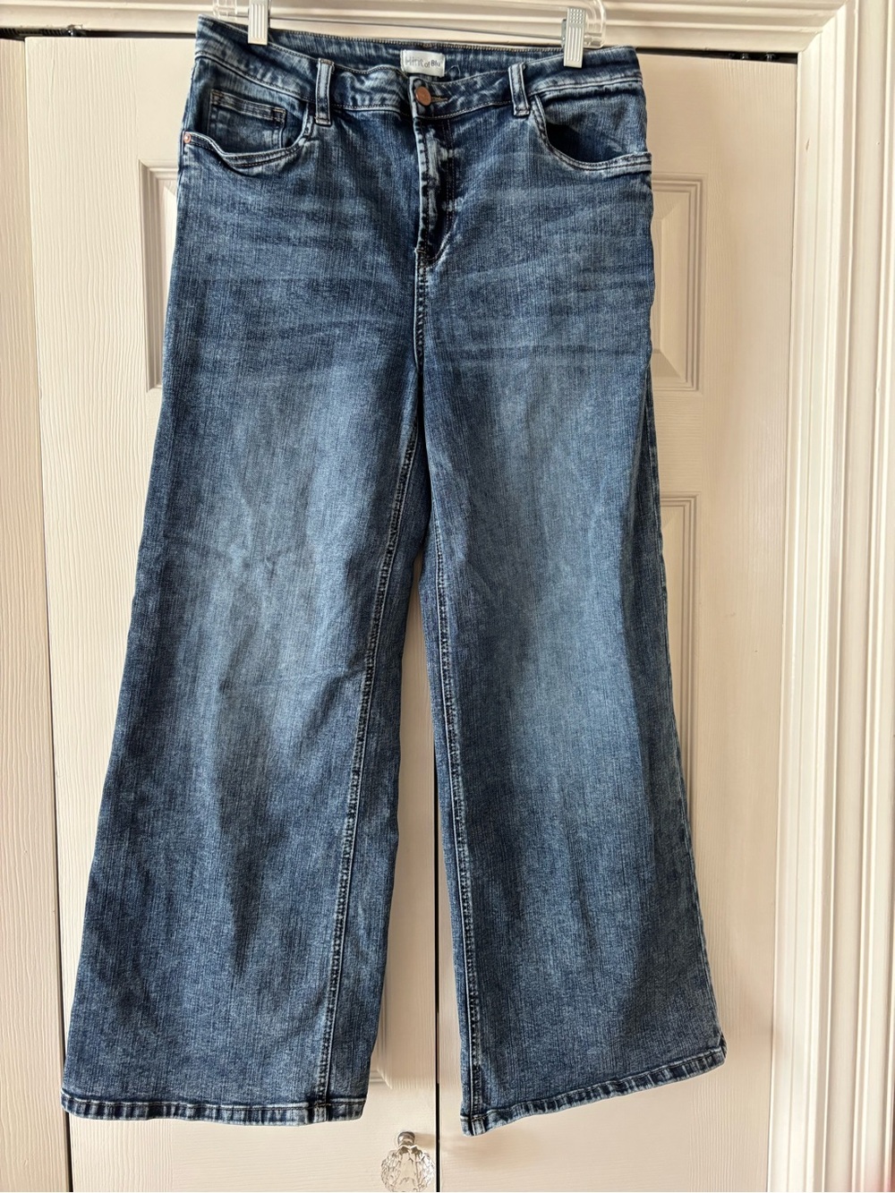 High-Rise Wide Leg Women’s Jeans - Faded Blue